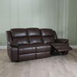 Bentley Brown Leather 3 Seater Recliner Sofa