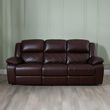Bentley Brown Leather 3 Seater Recliner Sofa