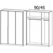 Rauch Texas 136cm 3 Door Wardrobe - Sonoma Oak and Alpine White