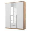 Rauch Texas 136cm 3 Door Combi Wardrobe - Sonoma Oak and Alpine White