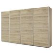 Rauch Syncrono 361cm 4 Door Sliding Wardrobe - Sanremo Oak Light