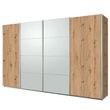 Rauch Syncrono 361cm 4 Door Sliding Wardrobe - Artisan Oak and Silk Grey