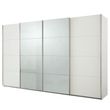 Rauch Syncrono 361cm 4 Door Sliding Wardrobe - Alpine White and Grey High Gloss