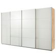 Rauch Syncrono 361cm 4 Door High Gloss Sliding Wardrobe - Sonoma Oak and White