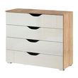 Rauch Arnstein 4 Drawer Chest - Sonoma Oak and White High Gloss