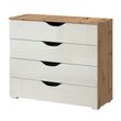 Rauch Arnstein 4 Drawer Chest - Artisan Oak and White High Gloss