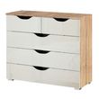 Rauch Arnstein 3+2 Drawer Chest - Sonoma Oak and White High Gloss