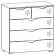Rauch Arnstein 3+2 Drawer Chest - Sonoma Oak and White High Gloss
