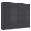 Rauch Quadra 271cm 2 Door Sliding Wardrobe - Metallic Dark Grey