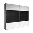 Rauch Quadra 226cm 2 Door Sliding Wardrobe - Alpine White and Metallic Dark Grey