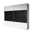 Rauch Quadra 226cm 2 Door Sliding Wardrobe - Alpine White and Metallic Dark Grey