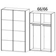 Rauch Beluga Extra 137cm 2 Door Sliding Wardrobe - Graphite