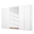 Rauch Purisma 301cm 6 Door Wardrobe with Mirror - Alpine White