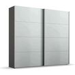 Rauch Beluga Extra 226cm 2 Door Sliding Wardrobe - Graphite and Silk Grey