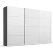 Rauch Beluga Extra 361cm 3 Door Sliding Wardrobe - Graphite and Alpine White