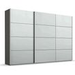 Rauch Beluga Extra 361cm 3 Door Sliding Wardrobe - Graphite and Silk Grey