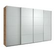 Rauch Beluga Extra 361cm 4 Door Sliding Wardrobe - Artisan Oak and Silk Grey