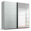 Rauch Beluga Extra 226cm 2 Door Sliding Wardrobe with Mirror - Silk Grey