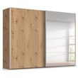 Rauch Beluga Extra 271cm 2 Door Sliding Wardrobe with Mirror - Artisan Oak