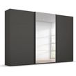 Rauch Beluga Extra 361cm 3 Door Sliding Wardrobe with Mirror - Graphite