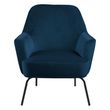 Melissa Navy Blue Velvet Fabric Lounge Chair