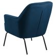 Melissa Navy Blue Velvet Fabric Lounge Chair