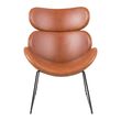 Cazar Vintage Brandy Faux Leather Lounge Chair