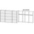 Rauch Beluga Extra 316cm 3 Door Sliding Mirrored Wardrobe - Alpine White