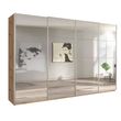 Rauch Beluga Extra 361cm 4 Door Sliding Mirrored Wardrobe - Artisan Oak
