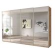 Rauch Beluga Extra 361cm 4 Door Sliding Mirrored Wardrobe - Artisan Oak