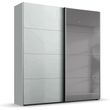 Rauch Beluga Extra 181cm 2 Door Sliding Wardrobe with Grey Mirror - Silk Grey
