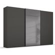 Rauch Beluga Extra 361cm 3 Door Sliding Wardrobe with Grey Mirror - Graphite