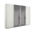 Rauch Beluga Extra 271cm 4 Door Sliding Wardrobe with Grey Mirror - Alpine White