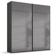 Rauch Beluga Extra 181cm 2 Door Sliding Grey Mirrored Wardrobe - Graphite