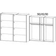 Rauch Beluga Extra 226cm 2 Door Sliding Wardrobe - Alpine White and White High Gloss