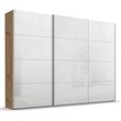 Rauch Beluga Extra 316cm 3 Door Sliding Wardrobe - Artisan Oak and White High Gloss