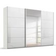 Rauch Beluga Extra 361cm 3 Door Sliding Wardrobe with Mirror - Alpine White and White High Gloss