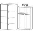 Rauch Beluga Extra 137cm 2 Door Sliding Wardrobe - White High Gloss and Alpine White Front