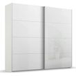 Rauch Beluga Extra 226cm 2 Door Sliding Wardrobe - White High Gloss and Alpine White Front