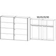 Rauch Beluga Extra 271cm 2 Door Sliding Wardrobe - White High Gloss and Artisan Oak Front