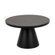 Soli Black Ceramic Round Small Coffee Table