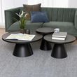 Soli Black Ceramic Round Small Coffee Table