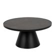 Soli Black Ceramic Round Large Coffee Table