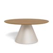 Soli Oak and Grey Metal Round Large Coffee Table