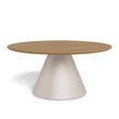 Soli Oak and Grey Metal Round Large Coffee Table
