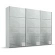 Rauch Beluga Extra 316cm 3 Door Sliding Wardrobe - Silk Grey and Silk Grey Glass