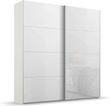 Rauch Beluga Extra 181cm 2 Door Sliding Wardrobe - Alpine White and White Glass Front