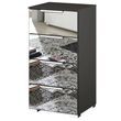 Rauch Miramar 4 Drawer Mirrored Narrow Chest - Graphite
