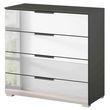 Rauch Miramar 4 Drawer Mirrored Chest - Graphite