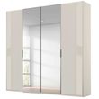 Rauch Miramar Type-5 201cm 4 Door Wardrobe with Mirror - Champagne and Champagne Glass